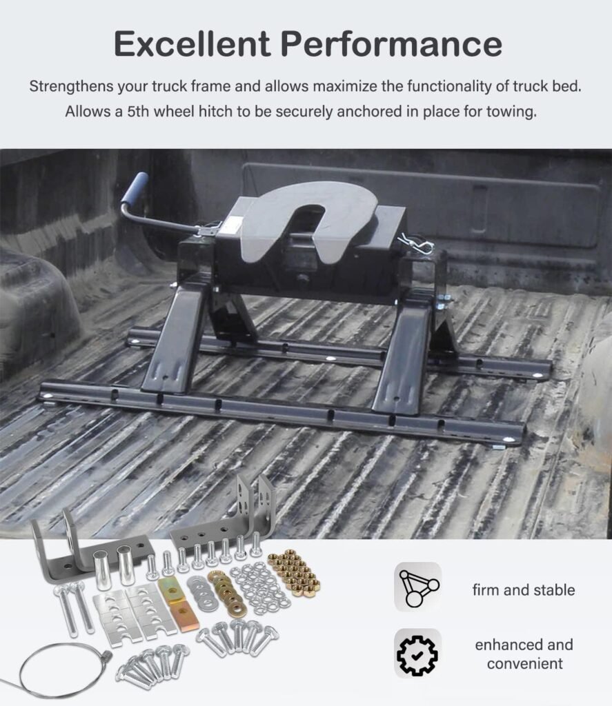 5th Wheel Hitch Installation Kit w/Hardware  Brackets Reinstallation of 30035, 58058, Replacement Part for Reese 30439 Fifth Wheel Installation(10-Bolt Design)