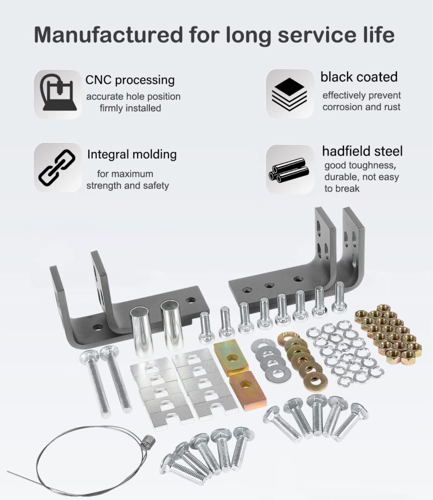 5th Wheel Hitch Installation Kit w/Hardware  Brackets Reinstallation of 30035, 58058, Replacement Part for Reese 30439 Fifth Wheel Installation(10-Bolt Design)