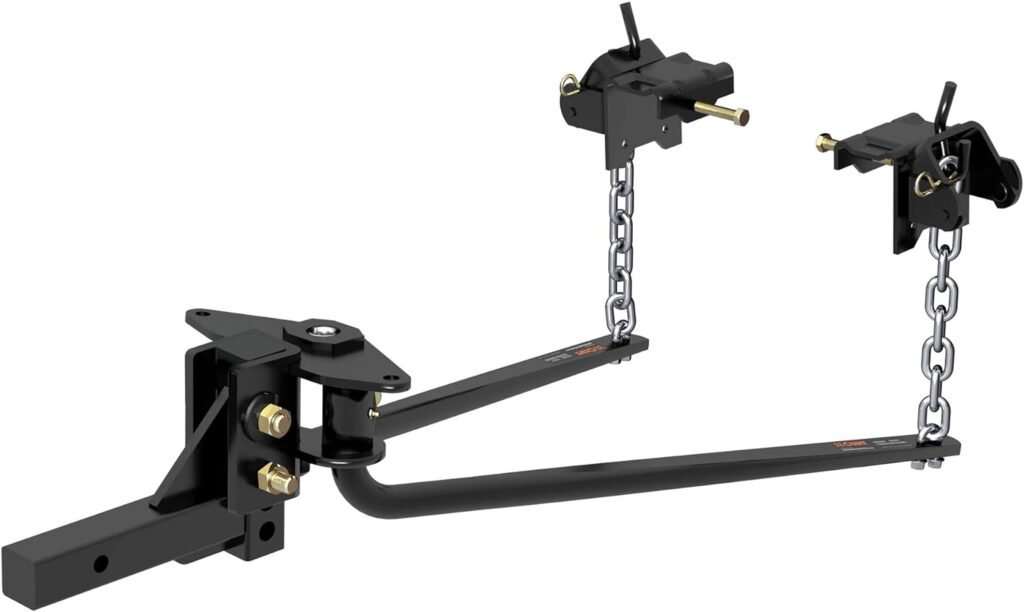 CURT 17052 Round Bar Weight Distribution Hitch with Integrated Lubrication, Up to 10K, 2-Inch Shank
