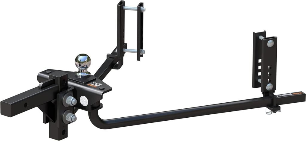 CURT 17601 TruTrack 2P Weight Distribution Hitch with 2X Sway Control, Up to 10K, 2-in Shank, 2-5/16-Inch Ball